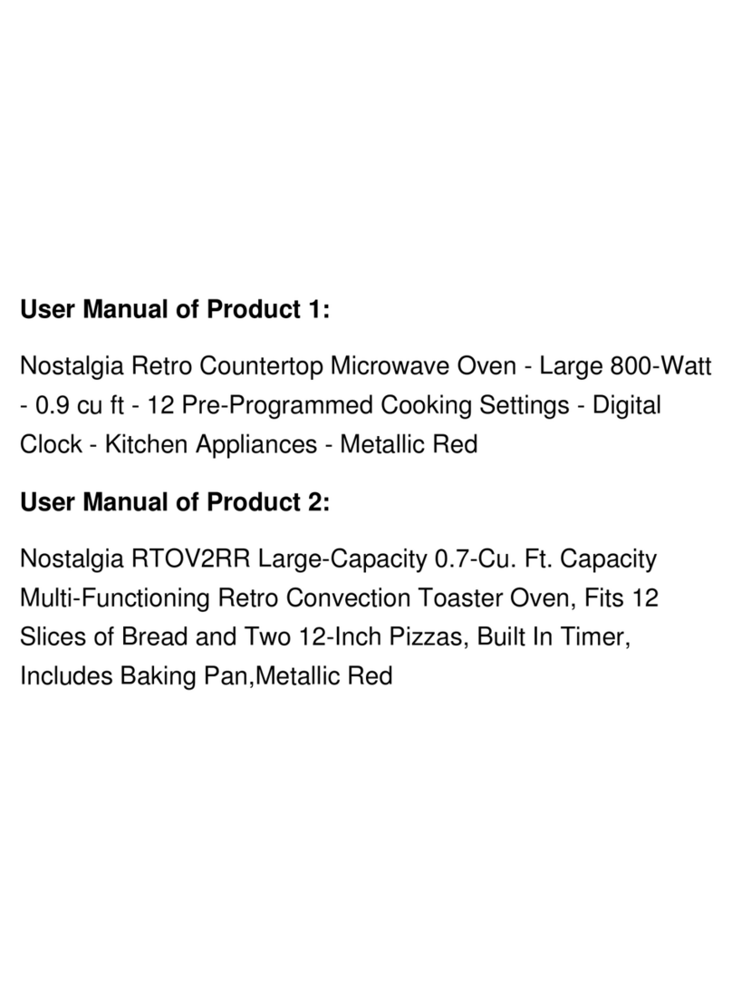 Nostalgia Electrics RMO400 Series instruction manual