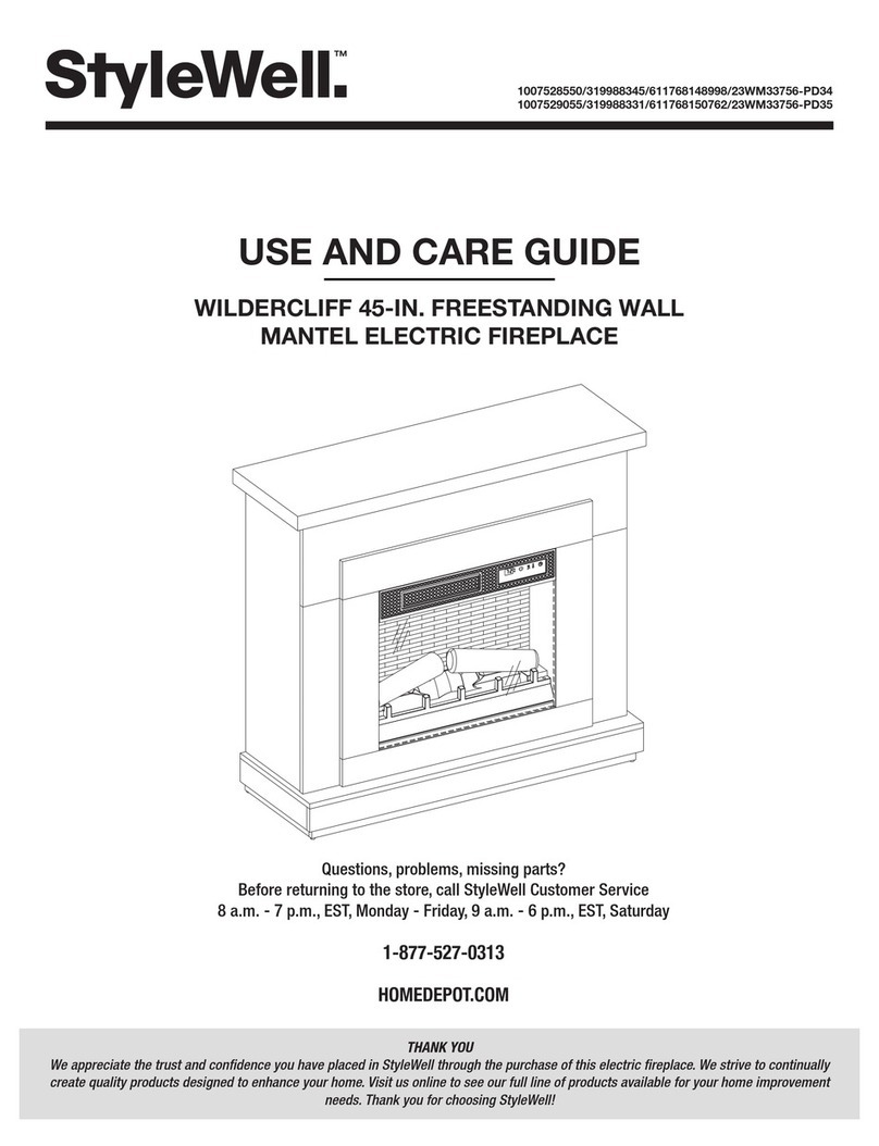 StyleWell WILDERCLIFF 3WM33756-PD34 Use and care guide