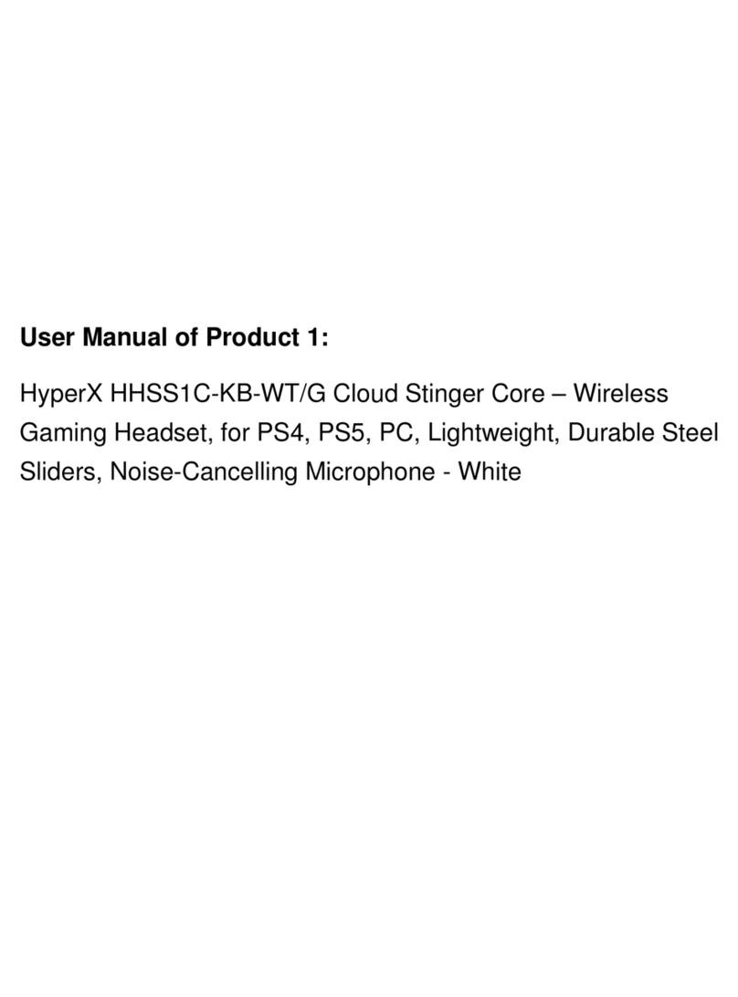 HyperX HHSS1C-KB-WT/G User manual