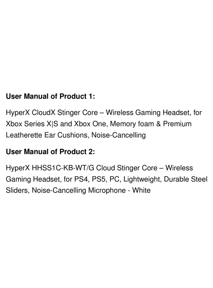 HyperX HHSS1C-KB-WT/G User manual HyperX HHSS1C-KB-WT/G User manual