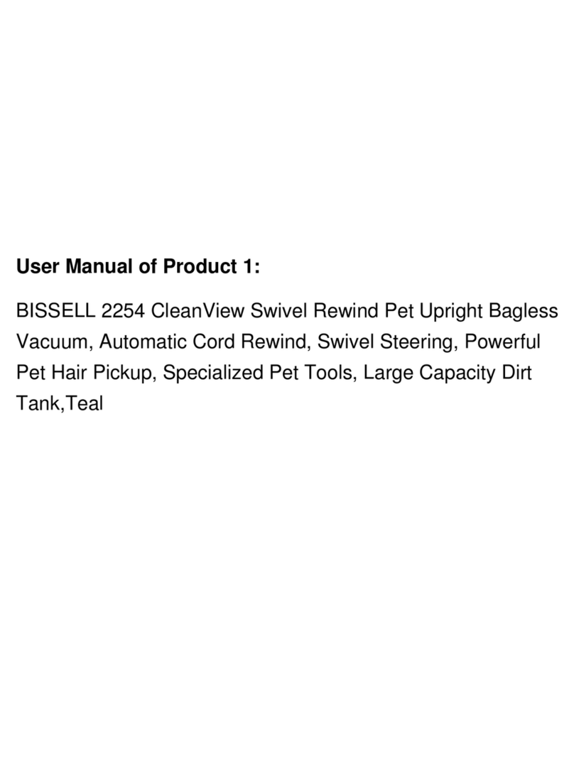 Bissell CLEANVIEW SWIVEL PET REWIND 2256 Series user guide