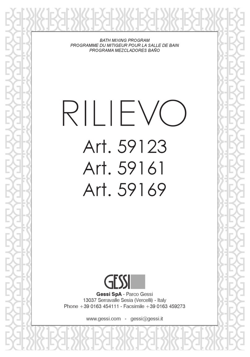 Gessi RILIEVO 59123 User manual Gessi RILIEVO 59123 User manual