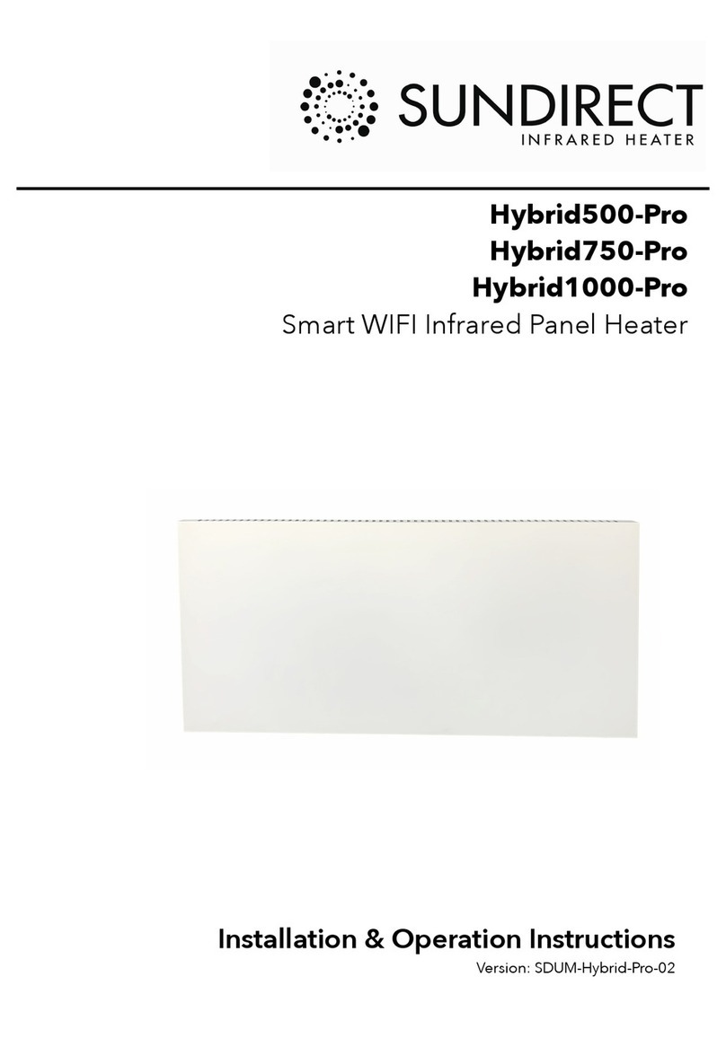 Sundirect Hybrid750-Pro Installation & operation instructions