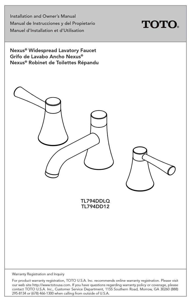 Toto Nexus TL794DDLQ Installation and owner's manual