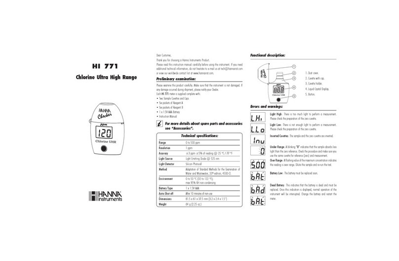 Hanna Instruments HI 771 instructions