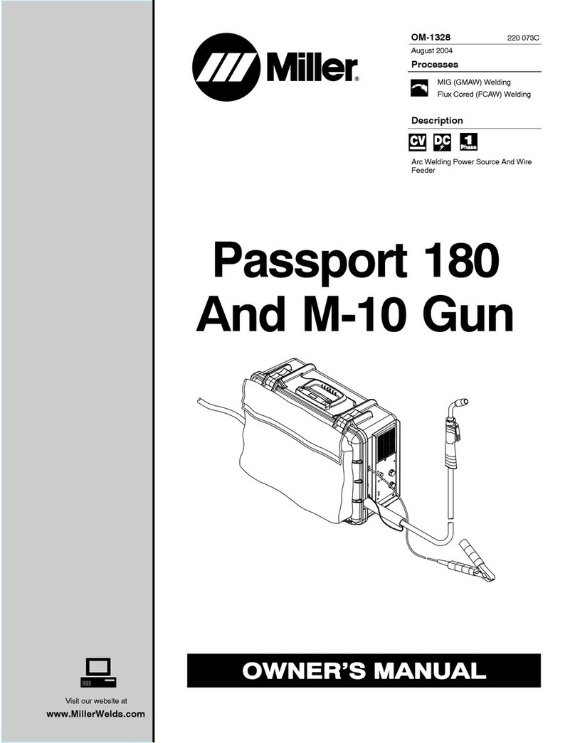 Miller Passport 180 owner's manual