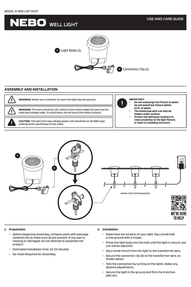 NEBO NEB-LSP-0007 Use and care guide