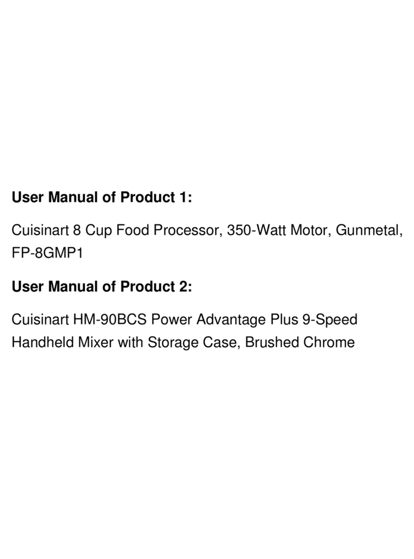 Cuisinart FP-8GMP1 INSTRUCTION AND RECIPE BOOKLET