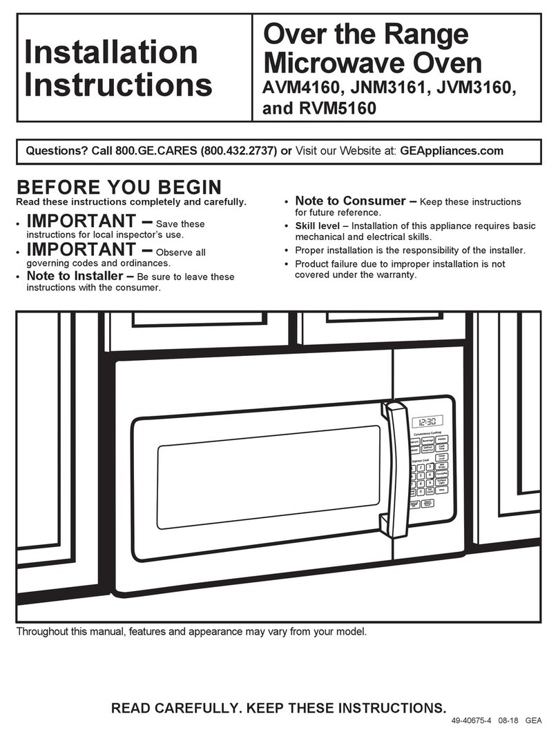 GE RVM5160 User manual