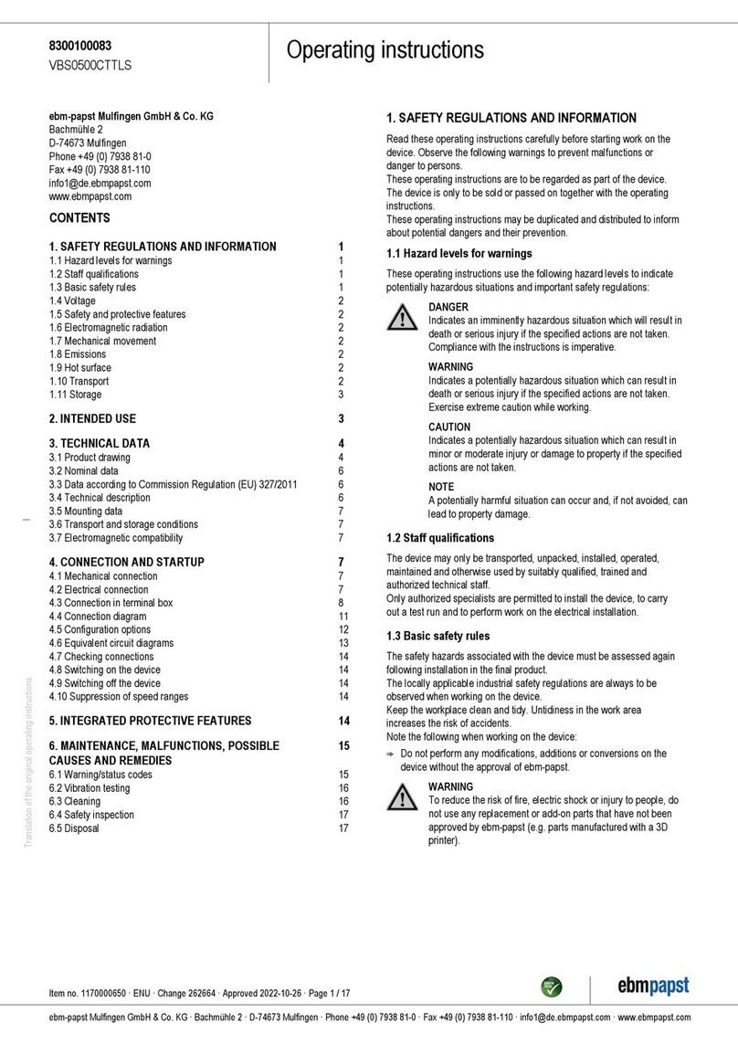 Ebmpapst VBS0500CTTLS User manual