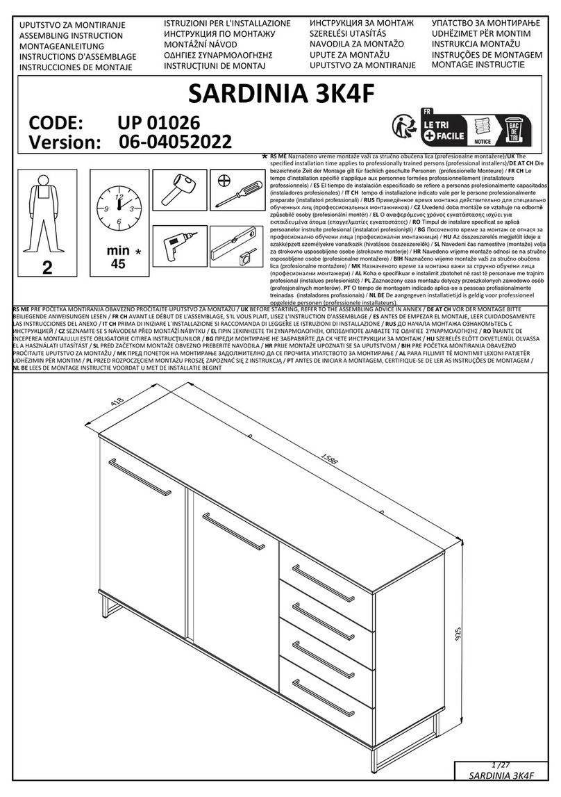 Homemate Sardinia 3K4F Assembling Instruction