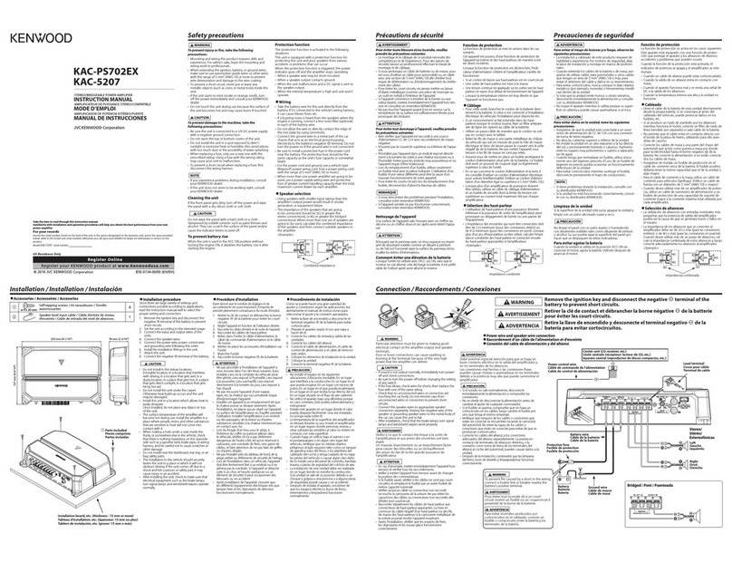 Kenwood KFC-W112S User manual
