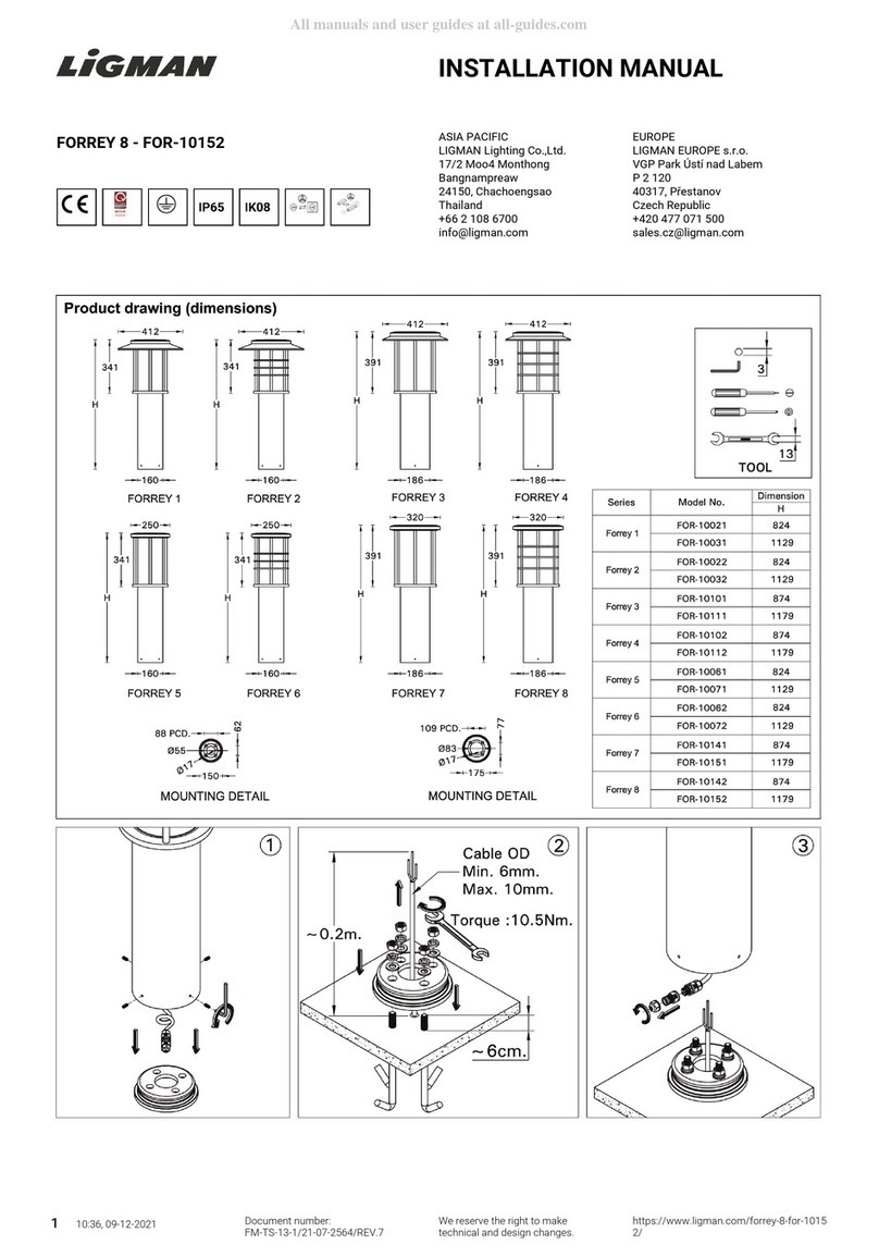 LIGMAN FOR-10152 installation manual
