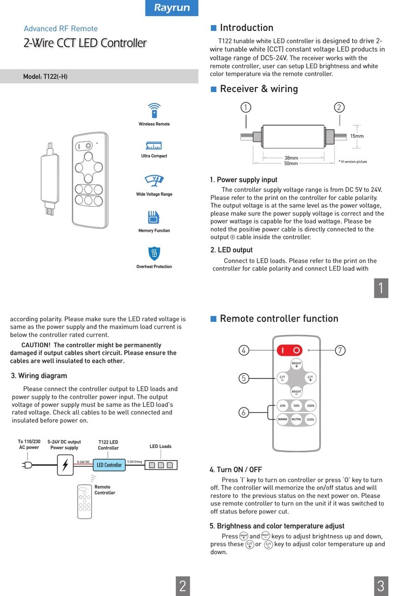 Rayrun T122 User manual