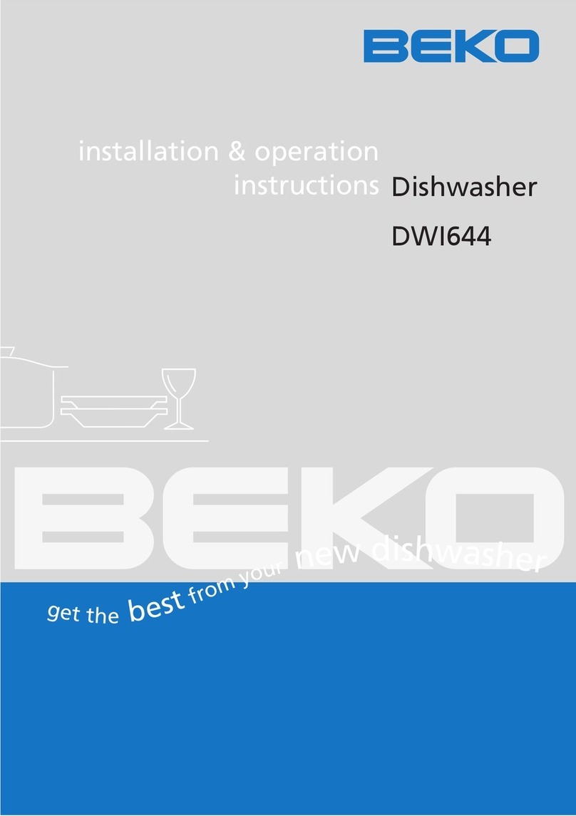 Beko DWI644 Installation instructions Beko DWI644 Installation instructions