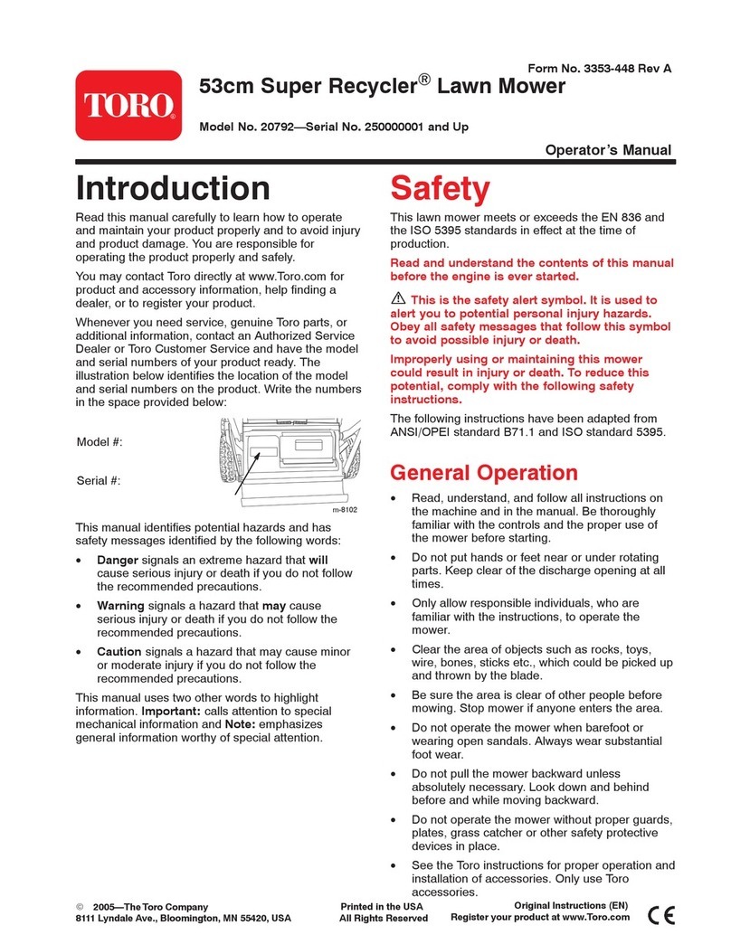 Toro Super Recycler 20792 User manual