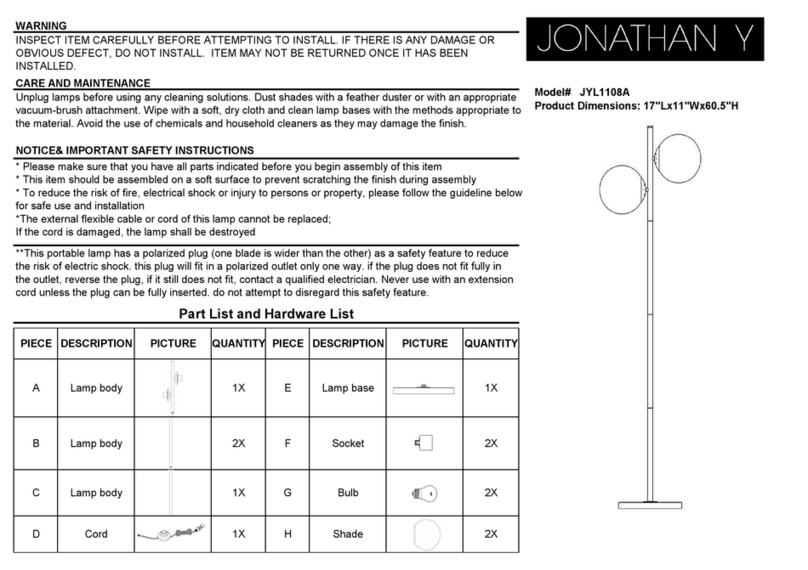 JONATHAN Y Oscar JYL1108A User manual