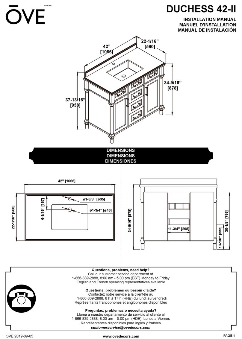OVE DUCHESS 42-II installation manual