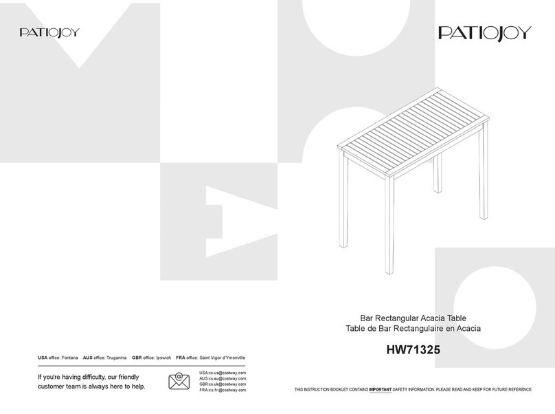 PATIOJOY HW71325 Instruction booklet