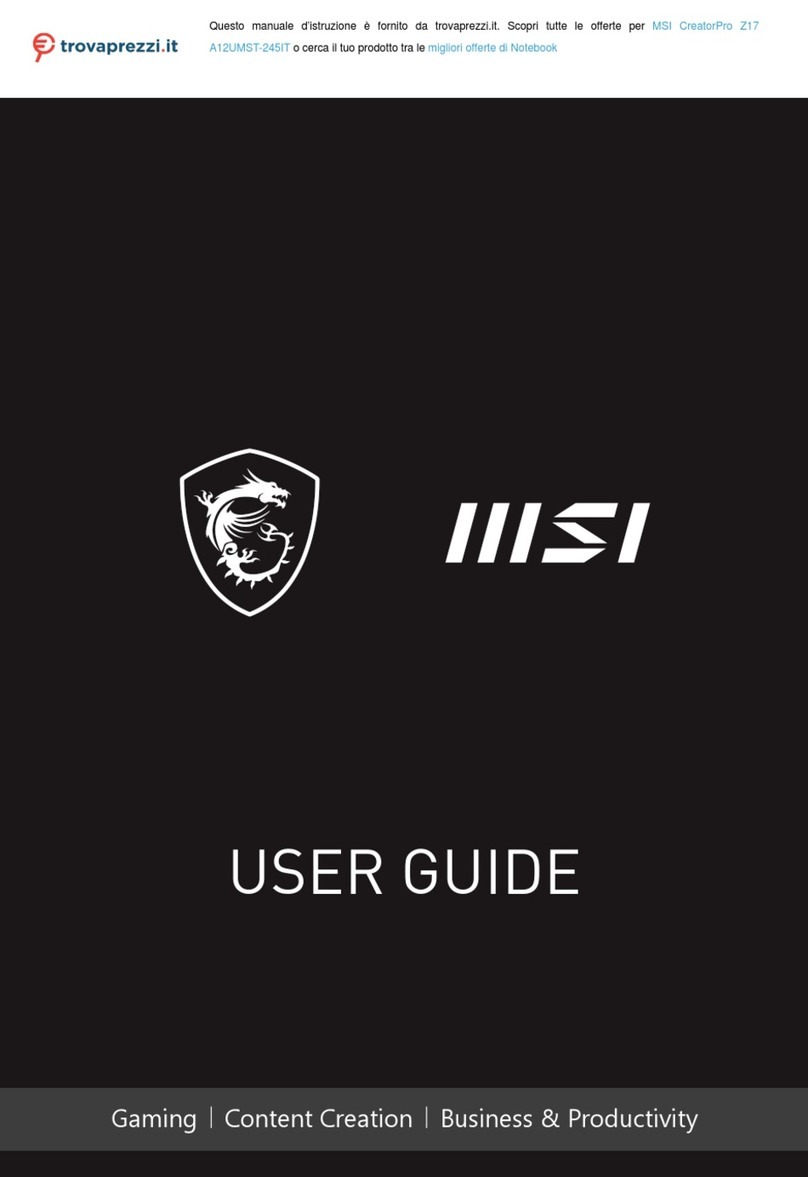 MSI CreatorPro Z17 A12UMST-245IT user guide