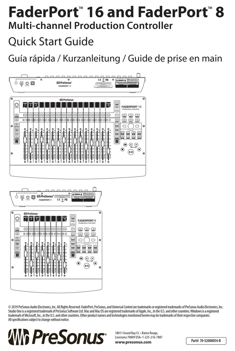 PRESONUS FaderPort 16 quick start guide