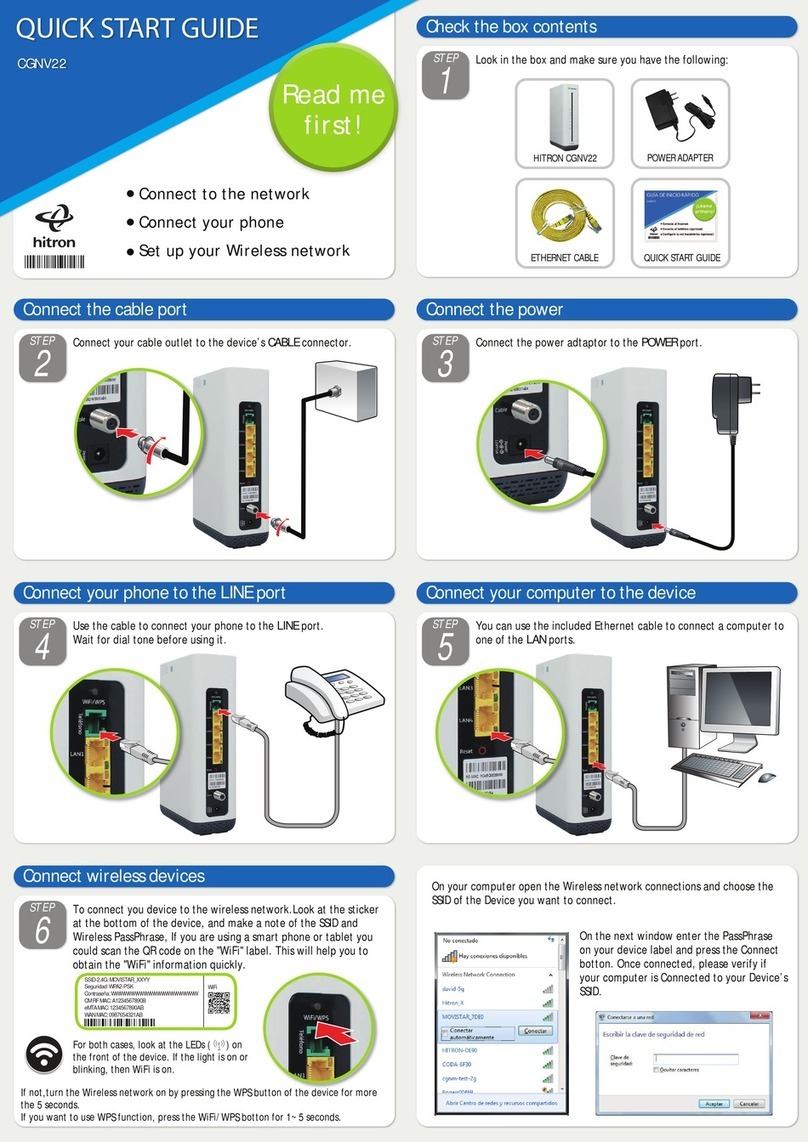 Hitron CGNV22 quick start guide