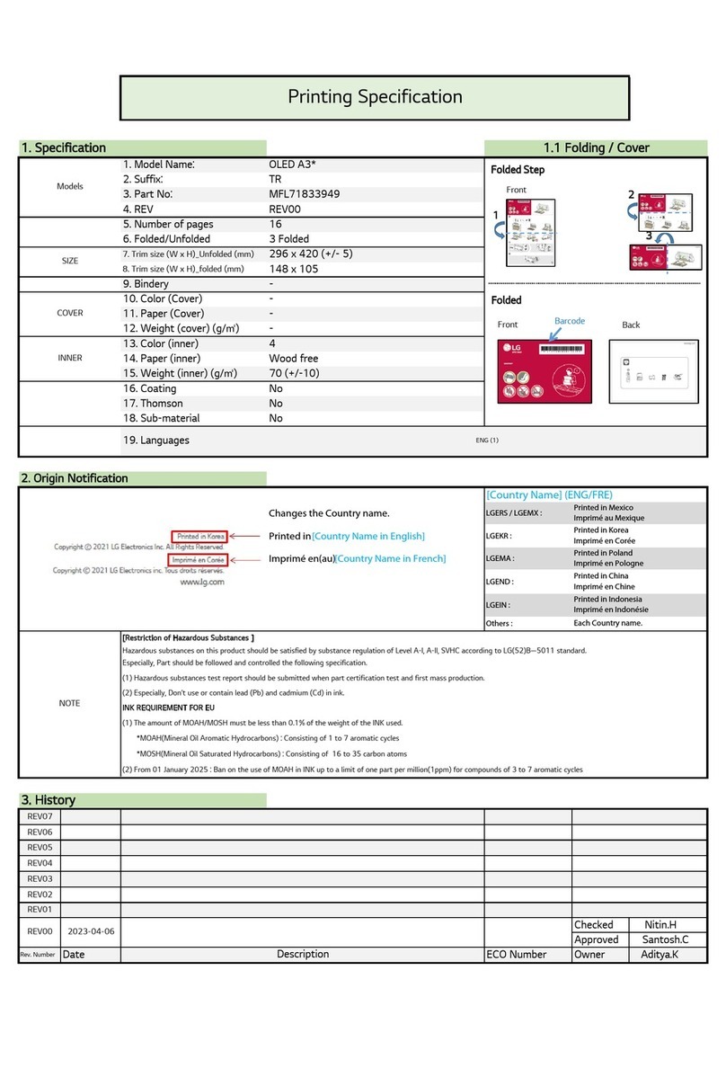 LG OLED A3 Series User manual