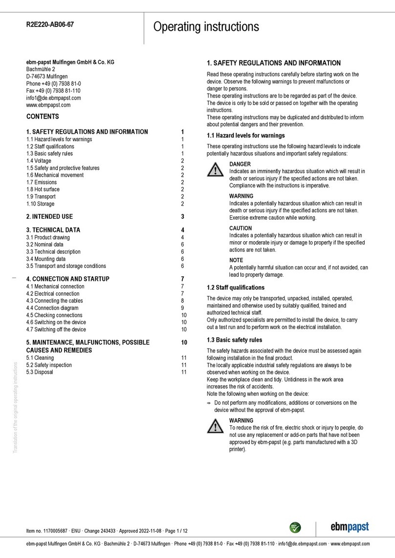 Ebmpapst R2E220-AB06-67 User manual
