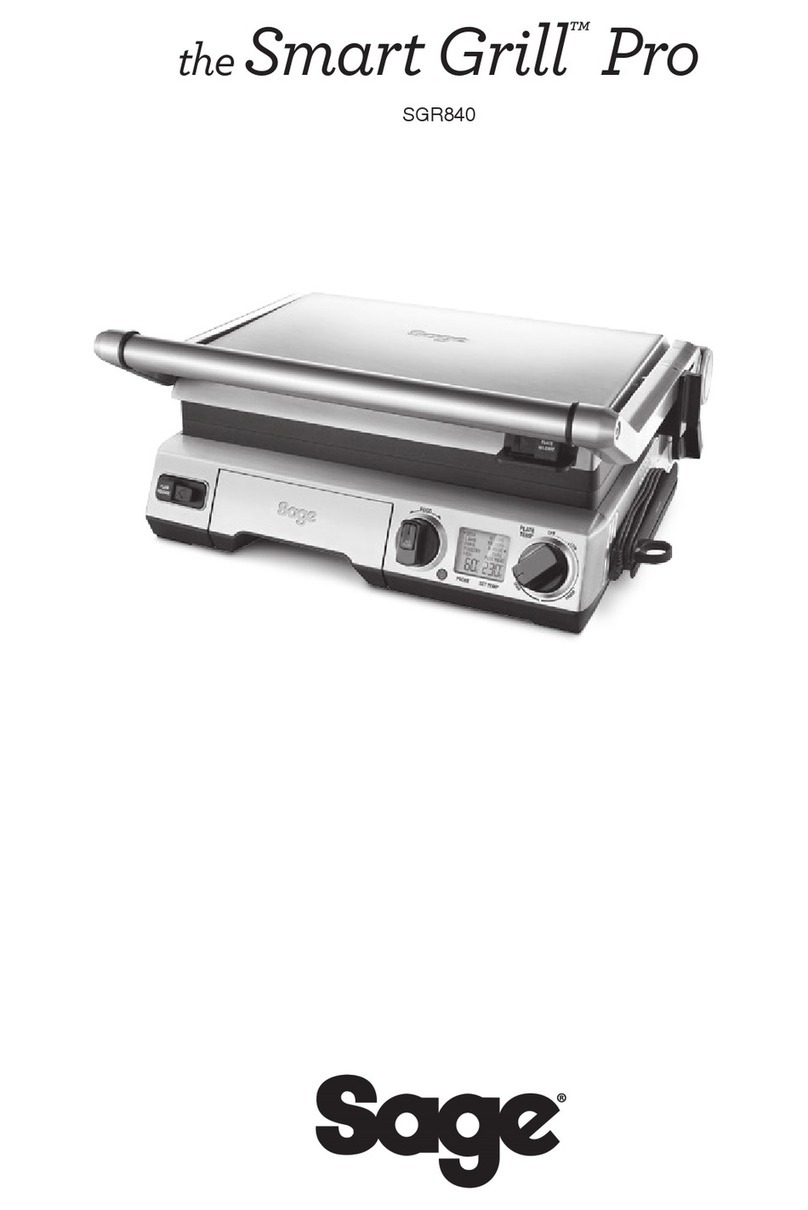 Sage Smart Grill Pro SGR840 quick start guide