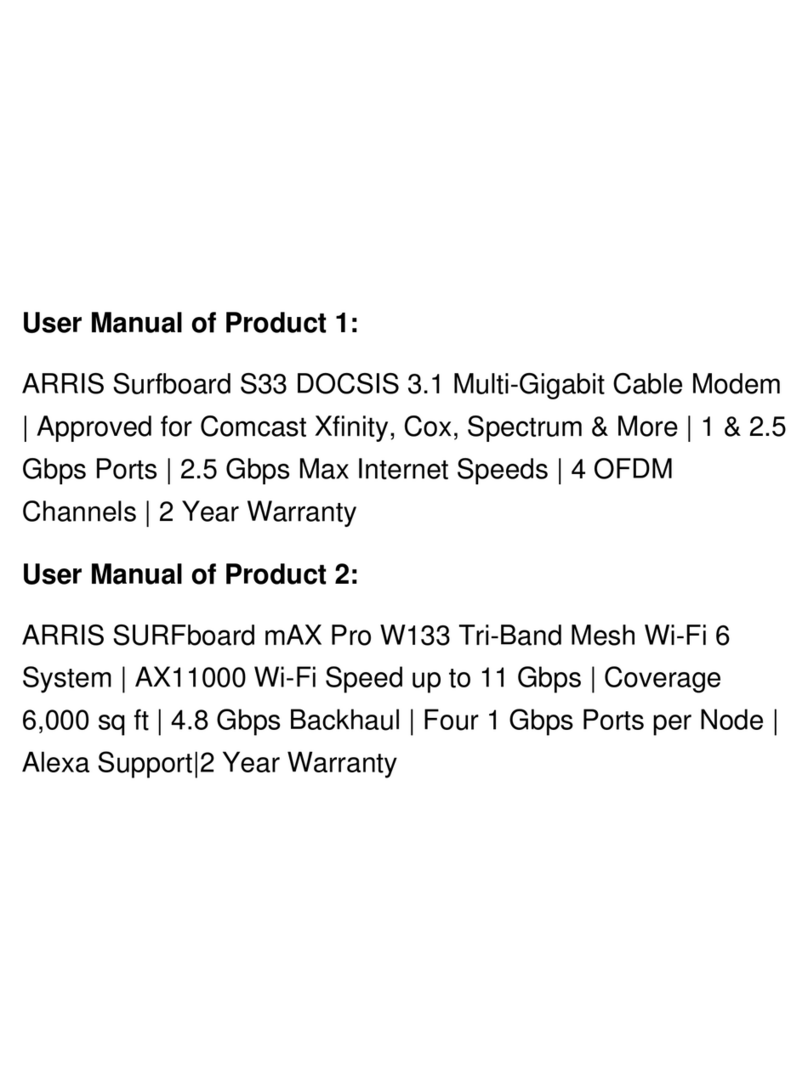 Arris DOCSIS SURFboard S33 User manual