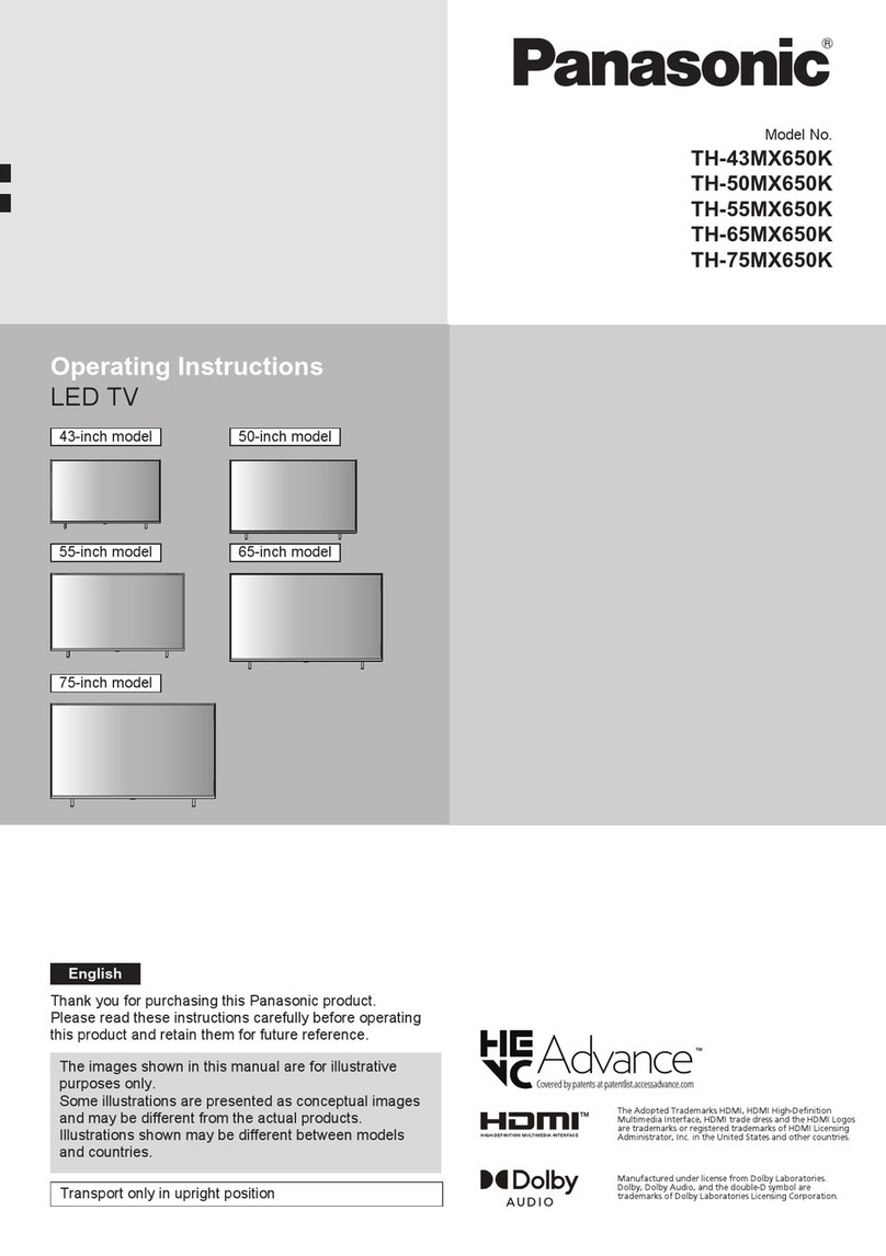 Panasonic TH-43MX650K operating instructions