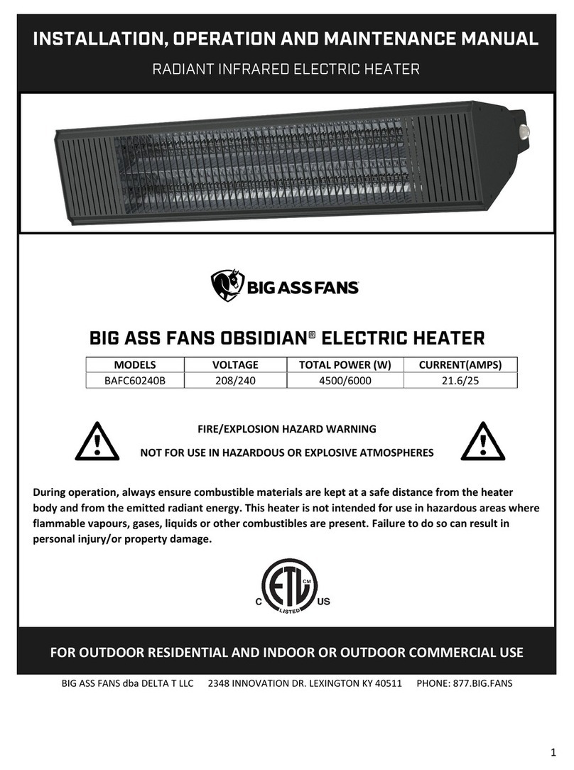 Bigassfans OBSIDIAN BAFC60240B Installation, operation and maintenance manual