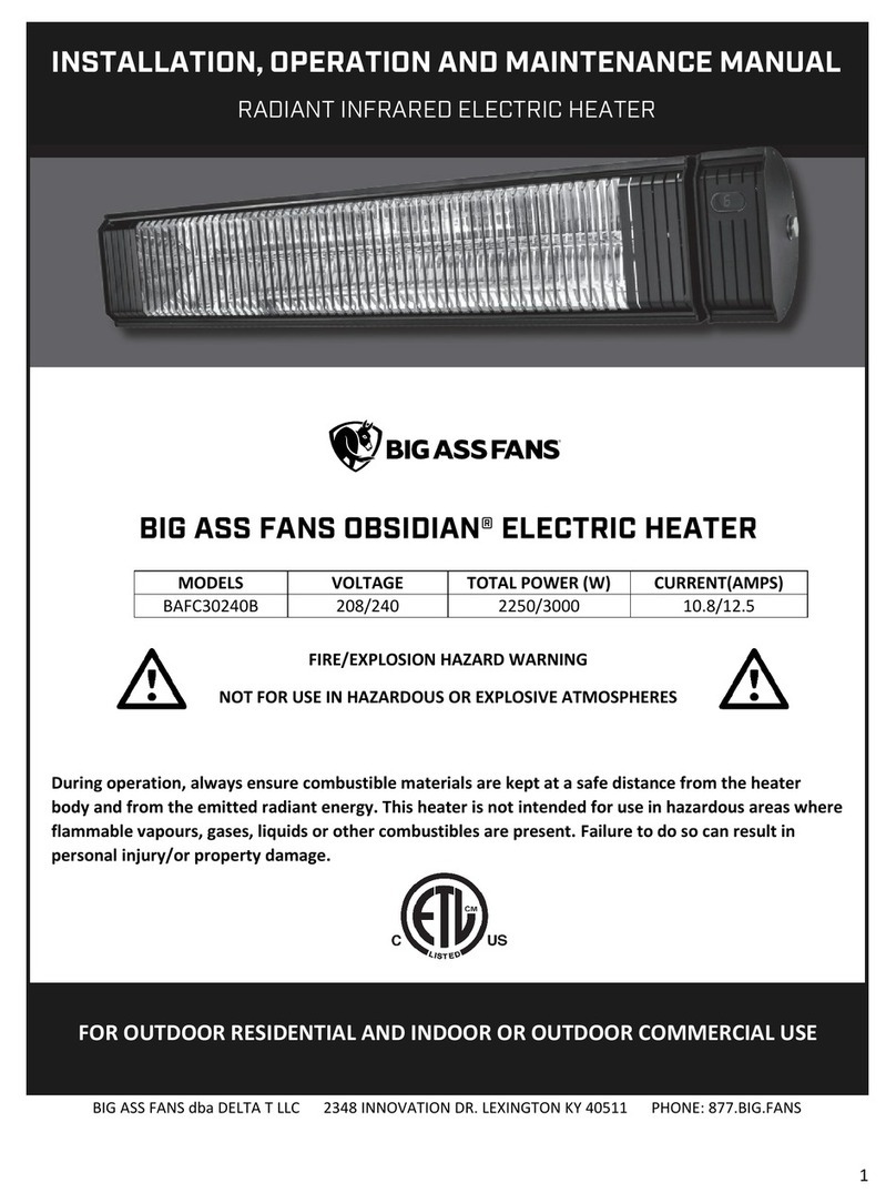 Bigassfans OBSIDIAN BAFC30240B User manual