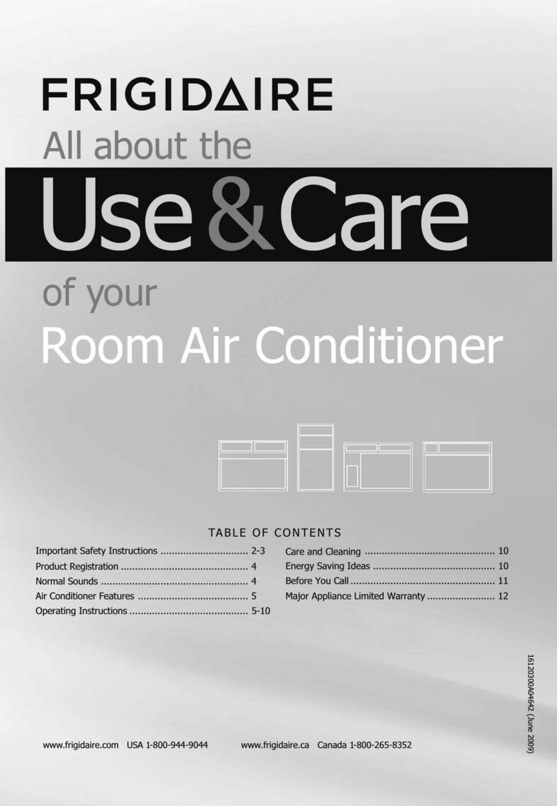 Frigidaire FFTA1233S1 Owner's manual