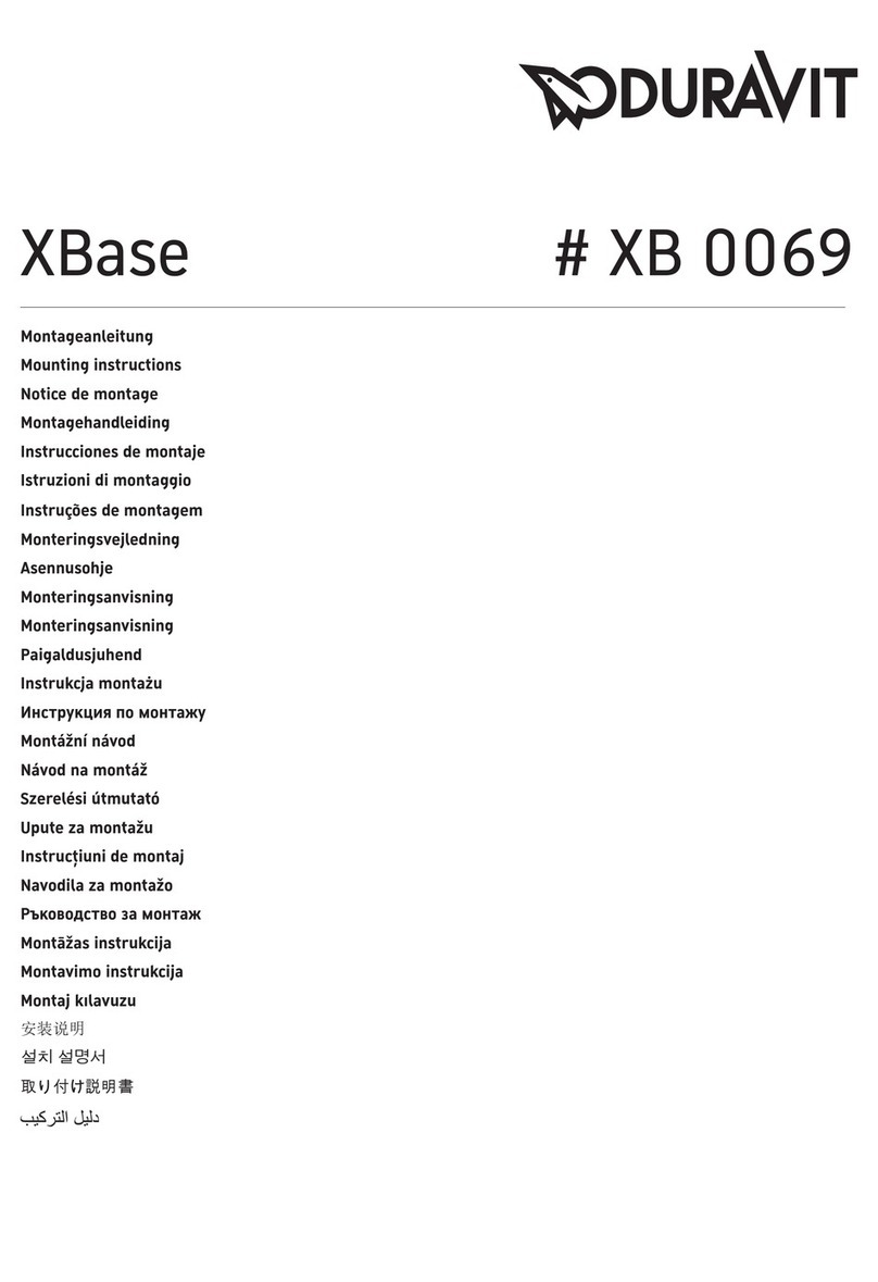 DURAVIT XBase XB 0069 Mounting instructions