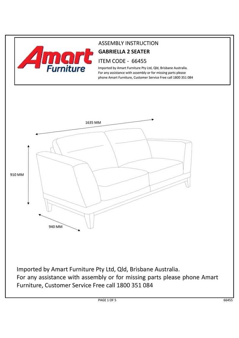 Amart Furniture GABRIELLA 66455 Assembly instruction