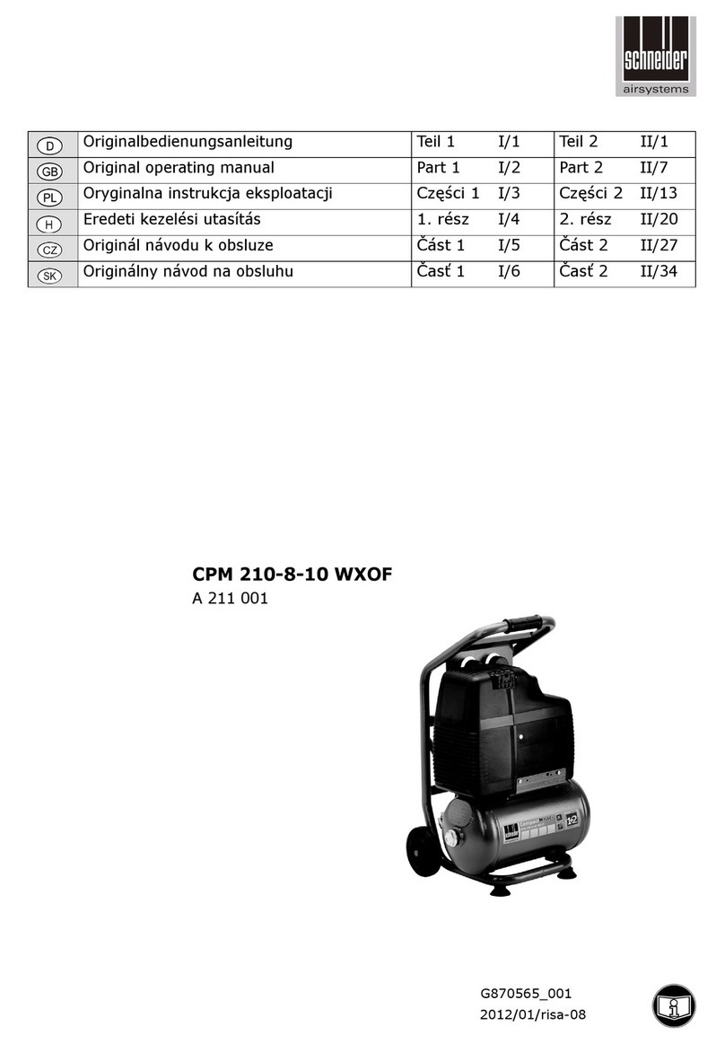 Schneider Airsystems CPM 210-8-10 WXOF Original operating manual Schneider Airsystems CPM 210-8-10 WXOF Original operating manual