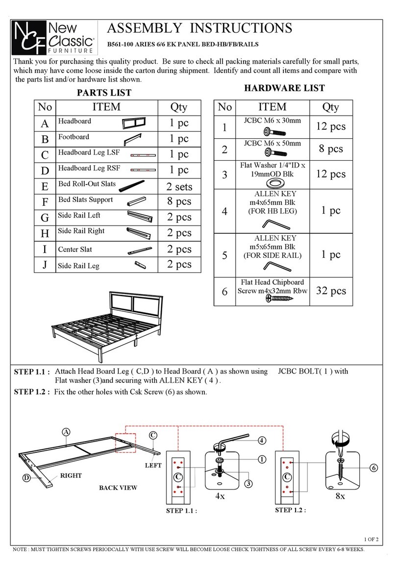 New Classic Furniture ARIES B561-100 Assembly instructions