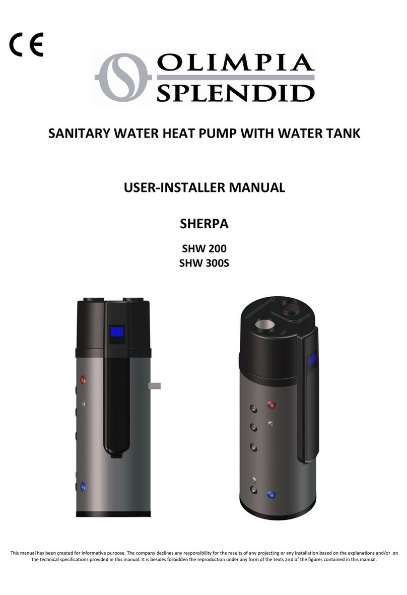 Olimpia splendid SHERPA SHW 200 User& installer's manual