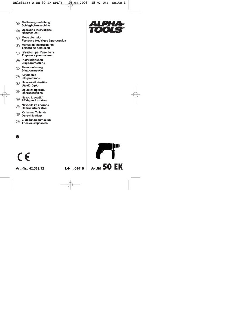 Alpha tools A-BM 50 EK User manual