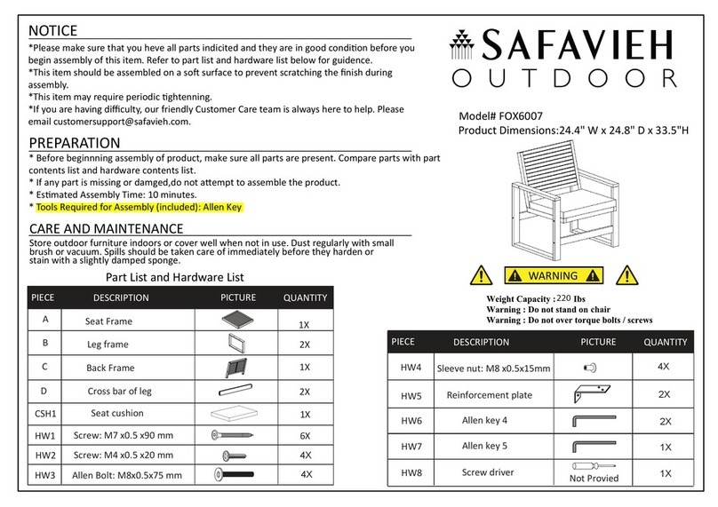 Safavieh Outdoor FOX6007 manual