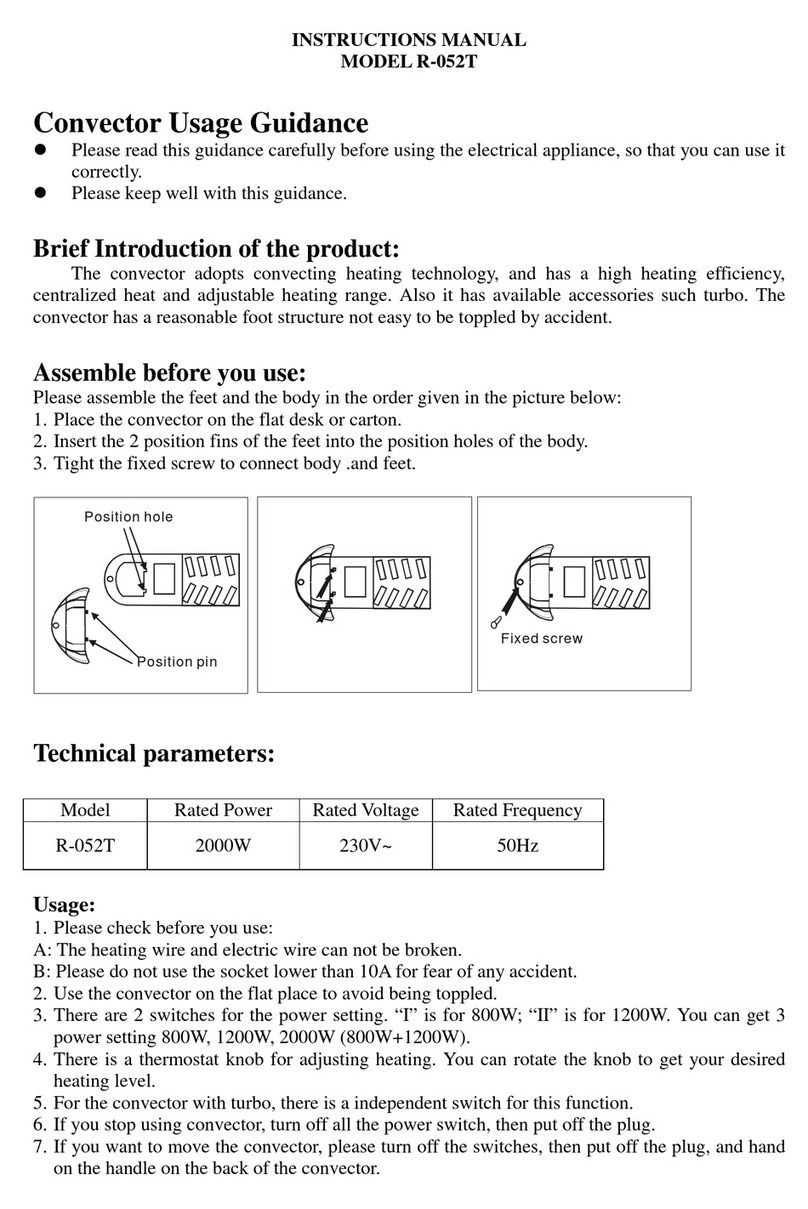 Vassilias R-052T instruction manual