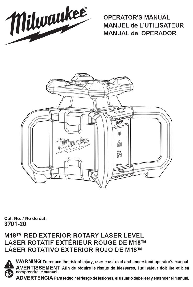 Milwaukee M18 3701-20 Operator's manual
