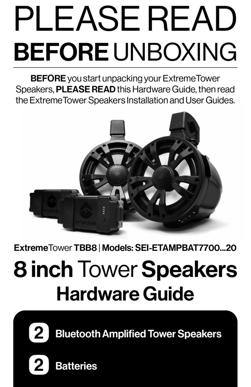 EcoxGear SOUNDEXTREME ExtremeTower TBB8 Installation instructions