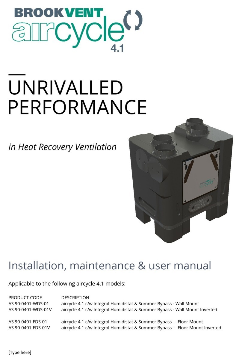 BrookVent aircycle 4.1 User manual