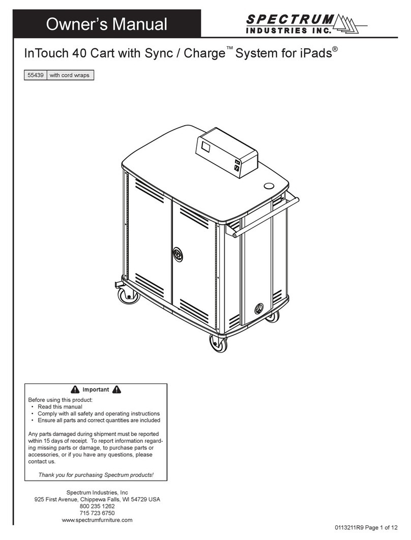 Spectrum Industries InTouch 40 Tablet Cart owner's manual