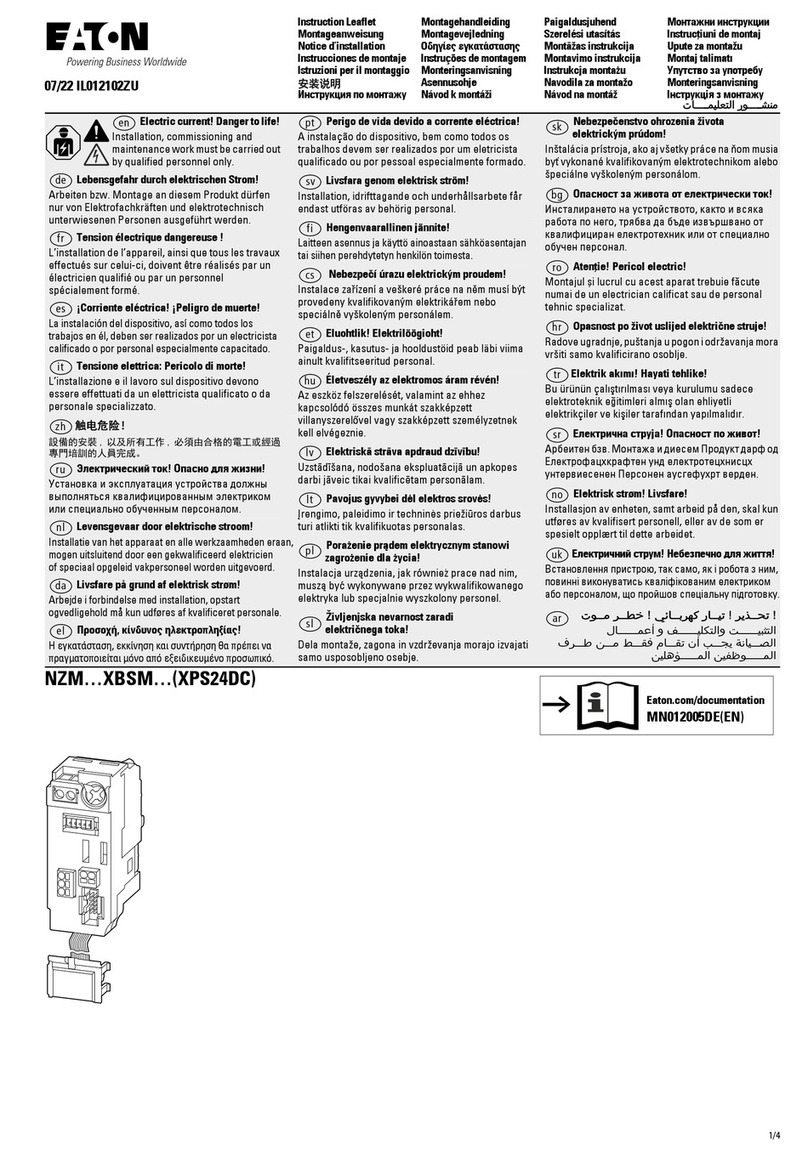 Eaton NZM XBSM Series Manual Eaton NZM XBSM Series Manual