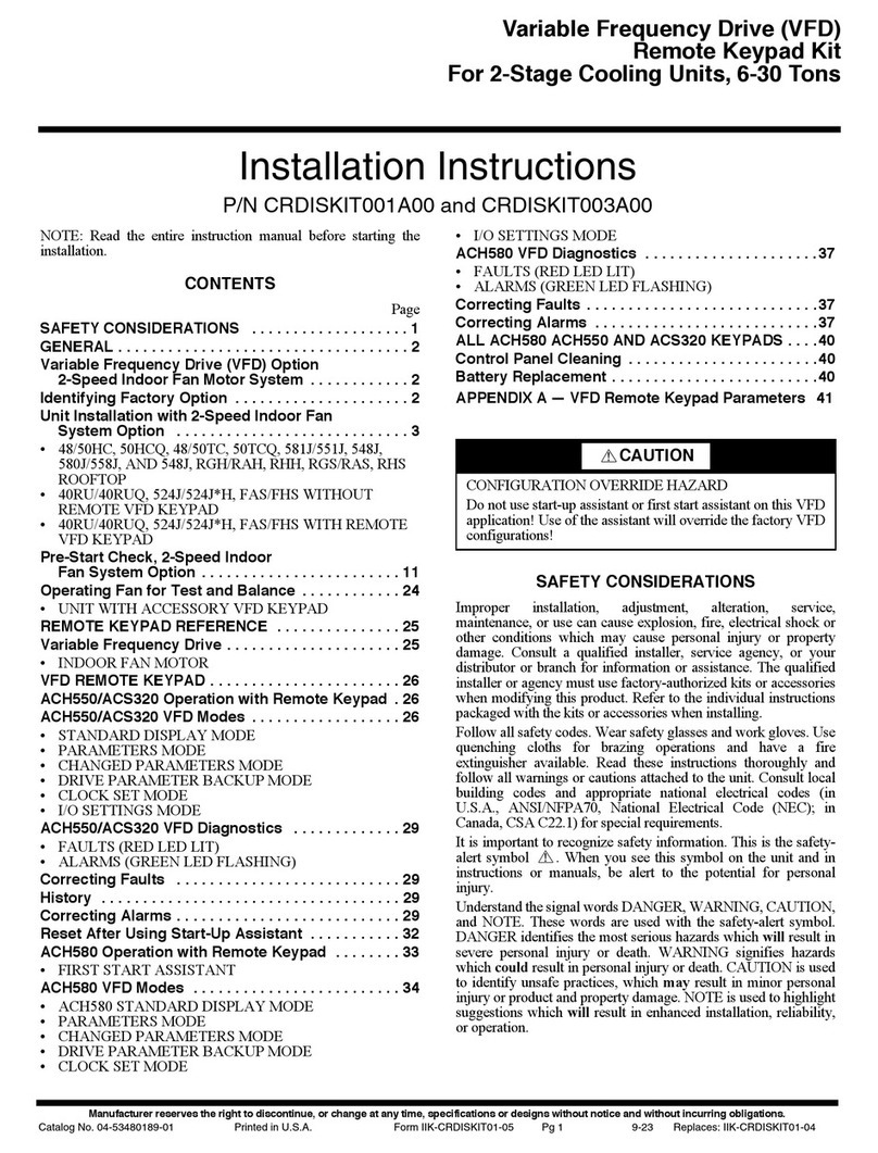 Carrier CRDISKIT001A00 User manual