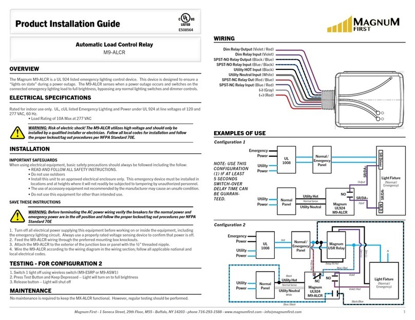 Magnum First M9-ALCR Product installation guide