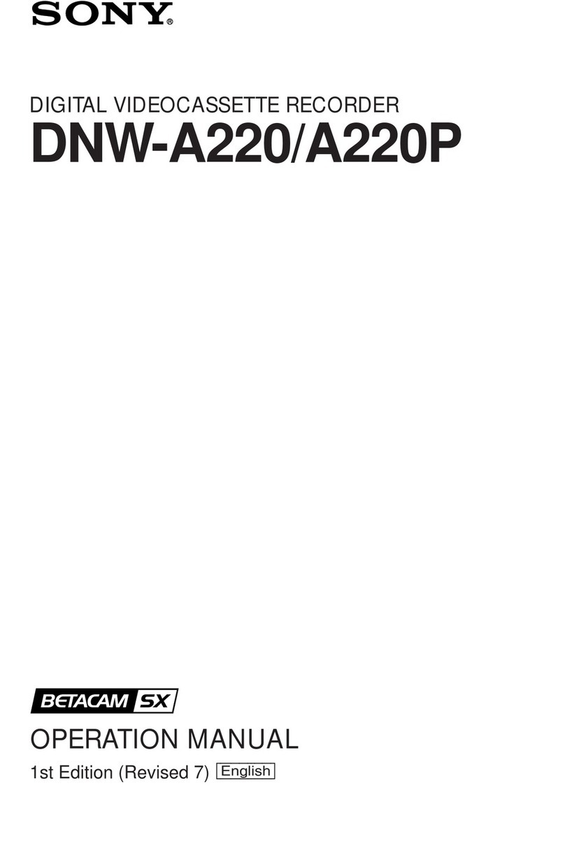 Sony BETACAM SX A220P User manual
